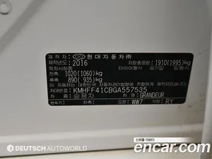 Hyundai Grandeur, 2016 — миниатюра 20